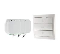 Otio - Pack de Persianas Enrollables con Mando a Distancia - Modelo 1 Mando + 3 Módulos - Plástico - Compatibilidad con Pasarela y App Móvil OtioHome, Control Centralizado de 10 Equipos - Blanco