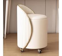Otomana redonda de almacenamiento, reposapiés giratorio moderno para sala de estar, dormitorio, oficina
