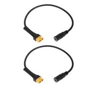 OTOTEC 2 conectores hembra XT60 a cable de alimentación DC5521 de 5,5 x 2,1 mm para monitor FPV, fuente de alimentación, panel de almacenamiento de energía solar