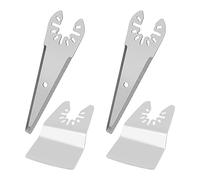 OTOTEC 4 Cuchillas Oscilantes para Rascador Multiherramienta Y Espátula Curva Compatible con Bosch Compatible con Chicago Raspador de bordes de tres lados de acero inoxidable