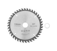 OTOTEC Discos de Sierra Circular Especializada TCT de 136 x 20 x 1,6 mm, 40T, compatible con Makita DSS501Z MAX 7000RPM para cortar madera, plástico, aluminio y cobre
