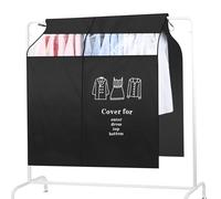 OTraki Bolsas Para Ropa Herméticas,90×110cm Funda Antipolvo para Ropa Funda Grande con Ventana Transparente Bolsa de Almacenamiento Antipolvo con Cinta Adhesiva para Trajes Abrigos Y Camisetas(Negro)