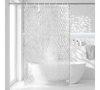 OTraki Cortina De Ducha,120x200cm Cortina Ducha Antimoho,3D EVA Translúcido Cortinas Ducha,Cortina de Baño de Plástico para 8 anneaux pour Rideau de Douche,adaptés aux cabines de Douche