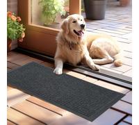 OTraki Felpudo de Entrada de 43,5 x 75 cm, Parte Inferior de PVC, Lavable a máquina, Alfombra de Exterior a Rayas, Resistente a Manchas, Alfombra de Interior, Adecuado para Perros/entradas/Puertas de