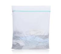 OTraki Gran red de lavandería 70 x 90 cm, extragrande, color blanco, bolsa húmeda con cremallera para lavadora, bolsas de lavandería de viaje, reutilizables, bolsas de lavandería para lavadora