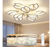 OTREN Lamparas de Techo Modernas, 80CM Regulable Plafon LED Techo con Mando a Distancia para Dormitorio, Salon, Comedor, Blanco