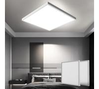 OTREN LED Lámpara de Techo, 30CM Plafon Techo Cuadrada 6500K, IP44 Luz de Techo Moderno para Dormitorio Infantil Baño Cocina Sala de Estar, 28W 2400LM (Pack of 2)