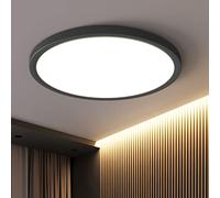 OTREN Plafon LED Techo 48W, 4800LM Moderna Lámpara Redonda Panel Ultra Delgado Blanco Cálido 3000K, IP44 Luz Led para Cocina Balcón Dormitorio Comedor Sala de Estar Ø40CM
