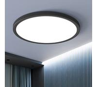 OTREN Plafon LED Techo 48W, 4800LM Moderna Lámpara Redonda Panel Ultra Delgado Blanco Frío 6500K, IP44 Luz Led para Cocina Balcón Dormitorio Comedor Sala de Estar, Ø40CM