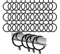 Otros accesorios para cortinas: 50 unidades de aros metálicos de 38 mm, ganchos para cortinas s, aros para colgar cortinas, aros para barras de cortina