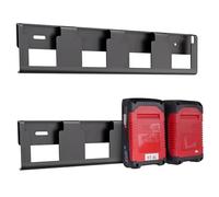 otuiaim Soporte de Pared compatible con Baterías Einhell Power X-Change de 18 V y 36 V, 4 Paquetes de Soporte de Batería de Acero, Organizador de Almacenamiento para Garaje, Taller, Cobertizo