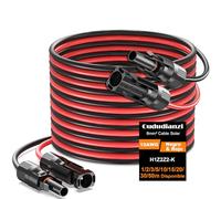 Oududianzi Cable Solar 6mm²/4mm², Prolongador Cable Placa Solar 1/2/3/5/8/10/15/20/30m, Extensor Cable fotovoltaico 6mm2 con Conectores Hembra y Macho para Paneles Solares Sistemas (6mm² 1m)