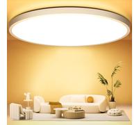 OUILA Plafon LED Techo, 48W Ø50cm Lámpara Techo, 4800LM 3000K