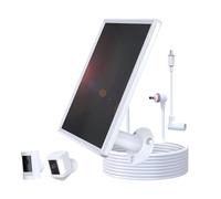 Ouitble Panel Solar de 6W para la Cámara de Anillo IP66 Cable de 3 V Cargador Solar de 3 Metros con Puertos USB C y CC de 3.5 Mm para Leva de Palo/Palo de Apoyo para la Cámara Más por