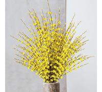 OUKEYI 8 piezas de 29.5 cm de largo, ramo de flores de jazmín artificiales, flores falsas altas, plantas de jazmín artificiales, ramas secas para boda, hogar, fiesta en la oficina, fiesta de bricolaje