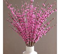 OUKEYI 8 piezas de 29.5” de largo; ramo de flores de jazmín artificiales, flores falsas altas, plantas de jazmín artificiales, ramas secas para boda, hogar, fiesta en la oficina, fiesta DIY