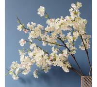 OUKEYI Ramas Artificiales de Cerezo de 42 Pulgadas, Flores de Cerezo Artificiales, Flores de Ciruelo Artificiales, Tallos Altos de Seda para decoración del hogar, Boda, Mesa de jarrón (4 Piezas