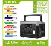 OUKITEL-estación de energía portátil P1500 PLUS, generador Solar de 1800W, batería Lifepo4 de 1536Wh, respaldo para el hogar, energía móvil para acampar al aire libre 1800W 1536Wh