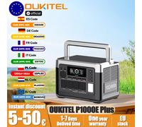 OUKITEL P1000E Plus Estación de energía portátil 1800W Potencia de salida 1024Wh LiFePO4 Familia Camping al aire libre Energía de respaldo Energía móvil 1800W 1024Wh