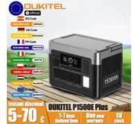 OUKITEL P1500E Plus Estación de energía portátil 1800W Potencia de salida 1536Wh LiFePO4 Familia Camping al aire libre Energía de respaldo Energía móvil 1800W 1536Wh