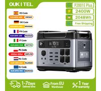 OUKITEL P2001E PLUS Estación de energía portátil 2400W Generador solar 2048Wh Lifepo4 Batería Respaldo para el hogar Camping al aire libre Energía móvil 2400W 2048Wh