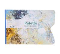 Oumefar 1 Uds., 25 Hojas, Paleta desechable, Paleta de Pintura al óleo Profesional Gouache, Almohadilla para Papel