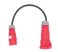 Oumefar Adaptador CEE 32A Hembra a 16A Macho IP44 Adaptador de Alta Corriente de 5 Pines con Cable ABS de 60 Cm para Construcción Al Aire Libre Camping Jardín 220-380V 240-415V