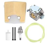 Oumefar Piezas de Motosierra de aleación de Aluminio, Kit de carburador, Filtro de Aire, bujía, Kit de Ajuste, Ajuste de Repuesto para Jonsered 625630625, Herramienta de jardinería para Motosierra