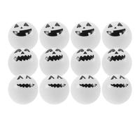 OUNONA 12 Piezas Pelota de Plástico Color Claro Diseño de Cara de Fantasma para Halloween, Juguete Portátil y Accesorio Divertido para Decoración de Fiestas de Terror