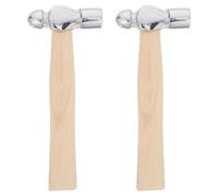 OUNONA 2 martillos de carpintería de 6" con mango de madera, mini | Martillo de carpintero para tallar madera, mango ergonómico, bola pequeña para manualidades, control de golpe preciso, uso
