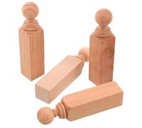 OUNONA 4 Piezas Columna de Balaustre de Escalera, Modelos de Postes de Barandilla de Madera sin Acabado, 9,50x2,00x2,00cm, Madera Maciza, Estructura Estable, Instalación Sencilla,