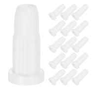 OUNONA 50 Piezas Insertos de Plástico Redondos 33x16 MM | Casquillo para Vástago de Rueda de Silla, Blanco, Ajuste Firme, Evita Rayones en Suelos Delicados
