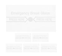 OUNONA 6 Piezas Cubierta de Alarma contra Incendios de Vidrio, Resistente | Protección para Activación Manual, Reemplazo Fácil, Formato Transparente, Botón de Emergencia, Vidrio