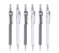 OUNONA 6 Piezas Recambios de Lápiz de Portaminas Automáticos Resistentes Rotura Punta Retráctil y Cuerpo de Plástico para Dibujo y Escritura, Paquete de Color Aleatorio