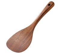 OUNONA Cuchara de arroz, cucharas de madera para cocinar y comer, pala antiadherente resistente al calor de 7,8 pulgadas para mezclar, hornear, servir y remover sopas.