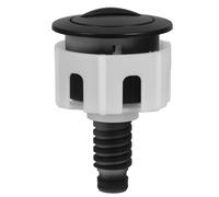 OUNONA Negro Botón Pulsador de Inodoro ABS de Doble Descarga Redondo | Montaje Superior, Acabado Negro Mate, para Cisterna y Tapa, Repuesto Útil en Reforma o Reparación