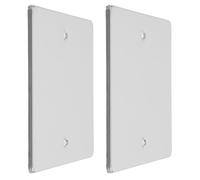 OUNONA Placa de Cubierta de Acero Inoxidable Plateado 2 Piezas para Interruptor de Luz Cuadrada Tornillos, Diseño Seguro y Precisión para Cocina Habitación