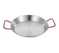 OUNONA Sartén de Acero Inoxidable para Freír con Fondo Plano Utensilio de Cocina Práctico para Pollo Frito Pasta y Paella para Hogar y Restaurante