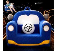 OUOZZZ Sillón infantil para coche, para niños a partir de 3 | Cómoda silla de bebé, mini sofá de espuma para niños, sillón acogedor con respaldo, juego de muebles para niños azul