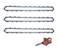 OUPADOS 3er-Pack Sägeketten 3/8" LP 1,1 mm 40 TG für 25 cm Führungsschiene, rückschlagsarme Kettensägenkette kompatibel mit Einhell GE-LC 18/25 Li, DUC254 & weitere