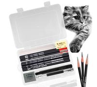 oupados direct - Juego de 24 lápices de dibujo, lápices grafito extensor | de lápices de boceto, borrador, cuchillo cortador, limpiador de papel para dibujos, artistas, adultos, amantes del boceto