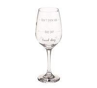 Out of the Blue 750116 - Copa de vino (420 ml, aprox. 22,5 cm, en caja de regalo de papel de estraza), diseño con texto "Don't even ask"