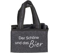 Bolsa para 6 Botellas de Cerveza Beauty and The Beer Gris, Bolsa para Botellas, Gray