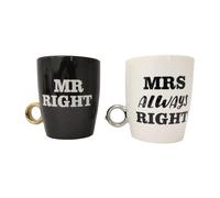 Out of the blue Mr. Right and Mrs. Always Right - Taza de café con anillo