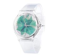 Outanaya Reloj de Cuarzo Transparente Escala Clara para Estudiantes Estilo Moderno y Diseño Versátil de Plástico PVC y Apariencia Elegante para Uso Casual