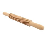 Outanaya Rodillo de Madera para Hacer Pasta y Espaguetis Acabado Liso, Diseño Grabado para Mayor Control y Comodidad Elaboración de Fideos Caseros