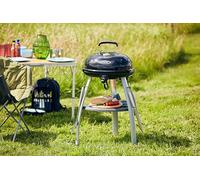 Outback Trekker - Parrilla portátil de gas, 1 quemador, color negro | Barbacoa compacta de camping, con capucha, estante de almacenamiento, montaje rápido