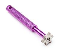 Outdoor Leisure Afilador de ranura para palos de golf, herramienta de golf con 6 cabezas, herramienta perfecta para cuñas y palos de utilidad (morado)