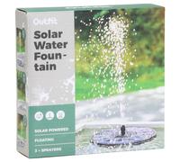 Outfit Fuente Solar con Bomba para Estanque o Piscina, Panel Solar Policristal, 3 Boquillas Intercambiables, Diámetro 16 cm
