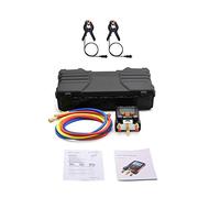 OUTFYT Maniadificador de maniatural Digital Medidor presión Aire Acondicionado for refrigerante con Abrazadera 2pcs,Alta precisión(Testo 550 Hoses 1M)